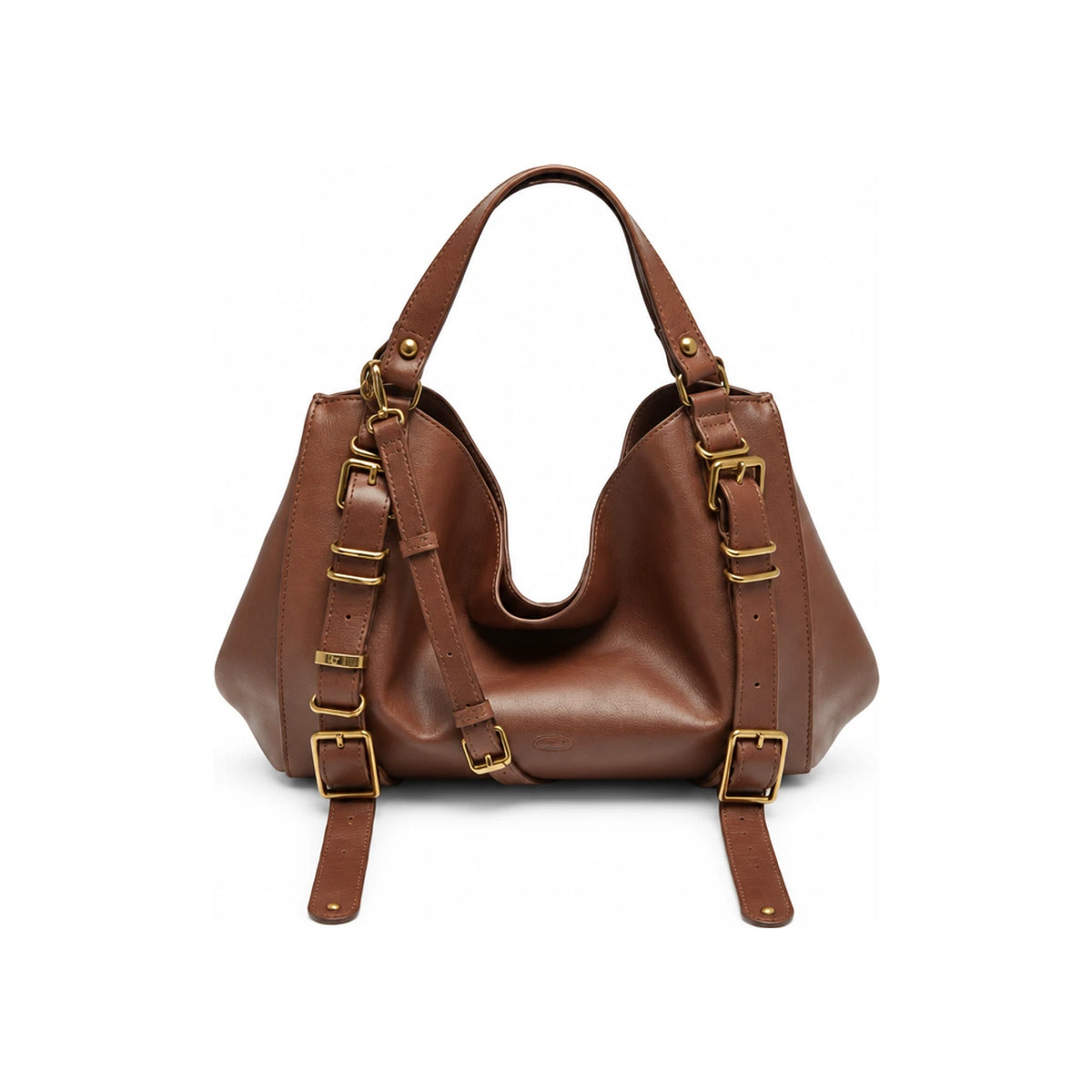 DIESEL Brown Leather Tote Shoulder Bag