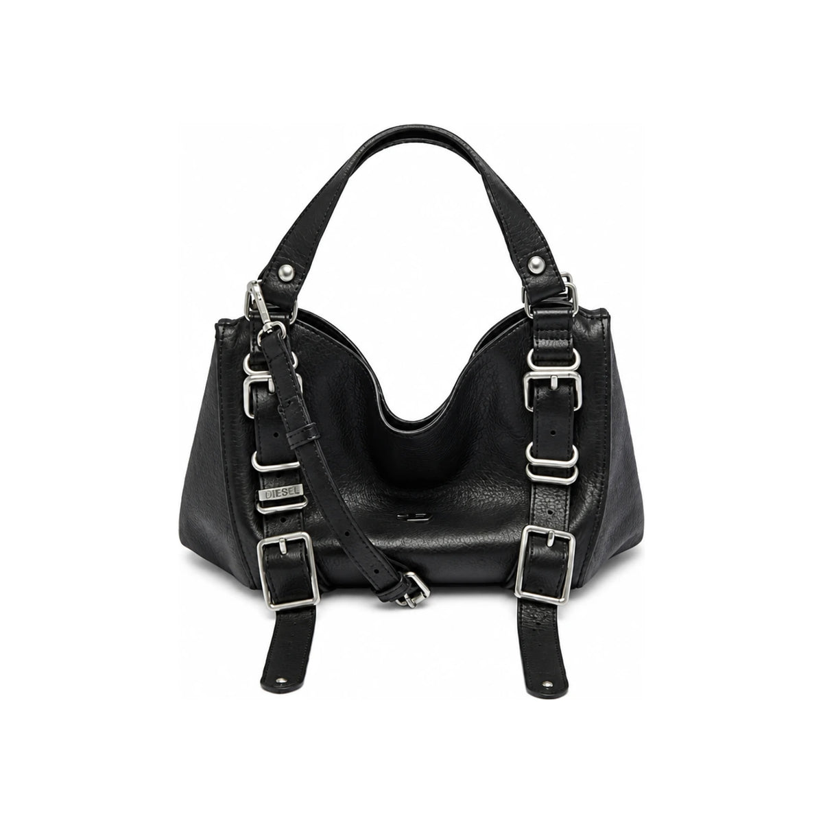 DIESEL Black Leather Shoulder Bag