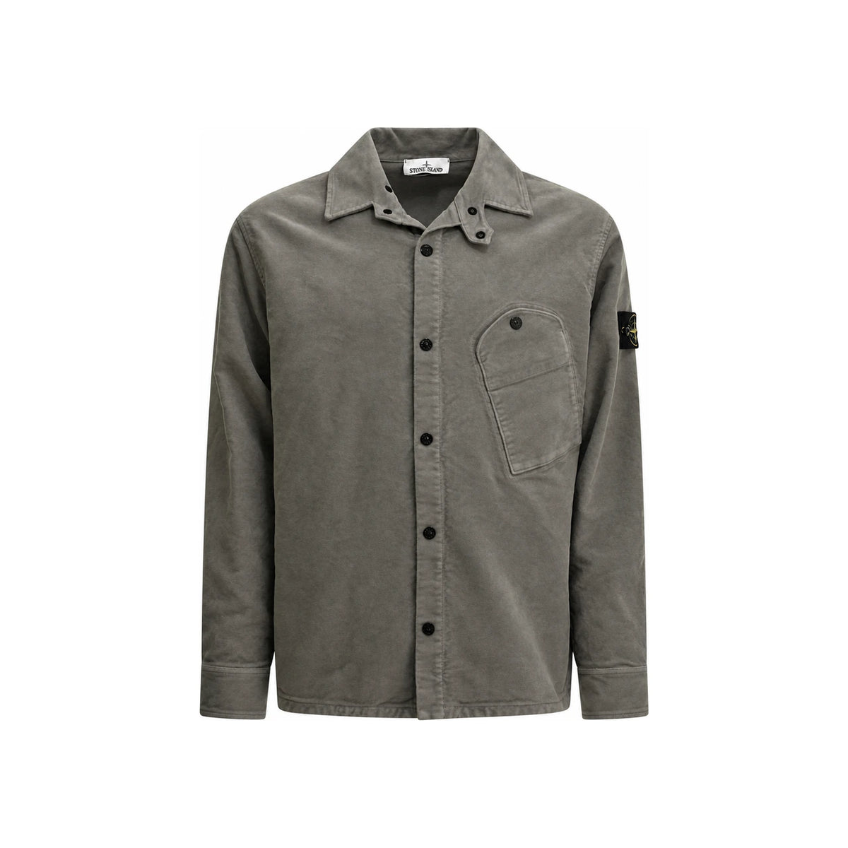 STONE ISLAND Cotton Moleskin Long Sleeve Men’s Shirt Navy