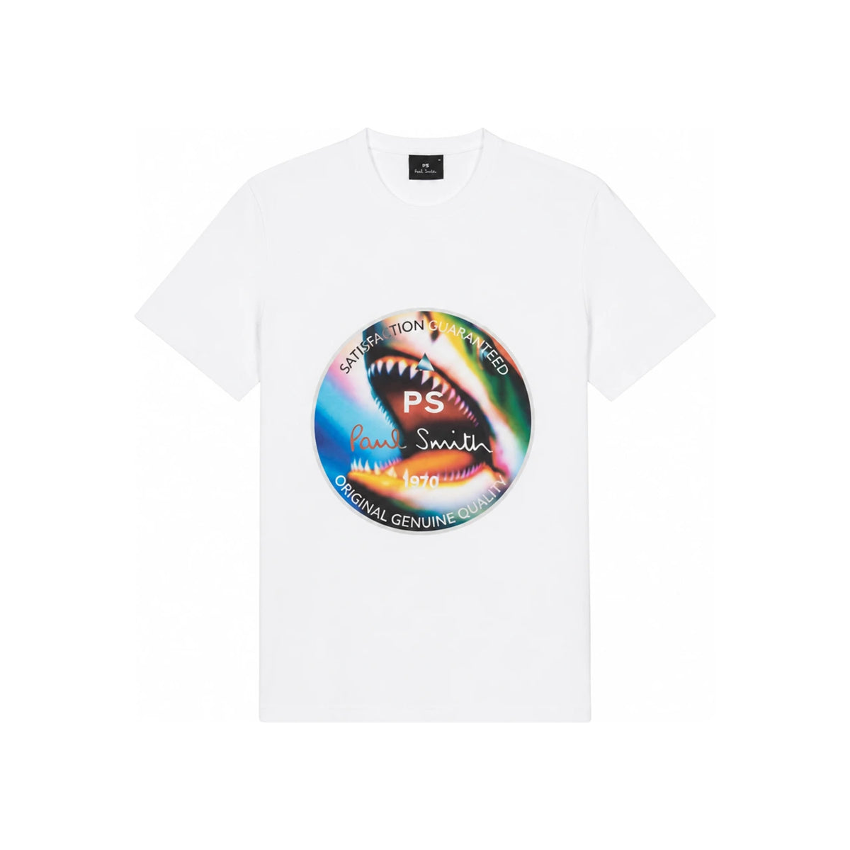 Paul Smith Shark Graphic Casual Fit T-Shirt White Men 220X VP5790 01