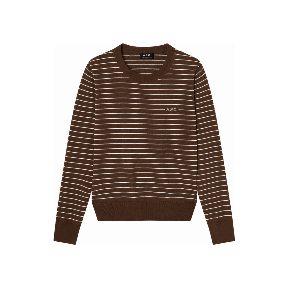 A.P.C. Brown Wool Crewneck Sweater