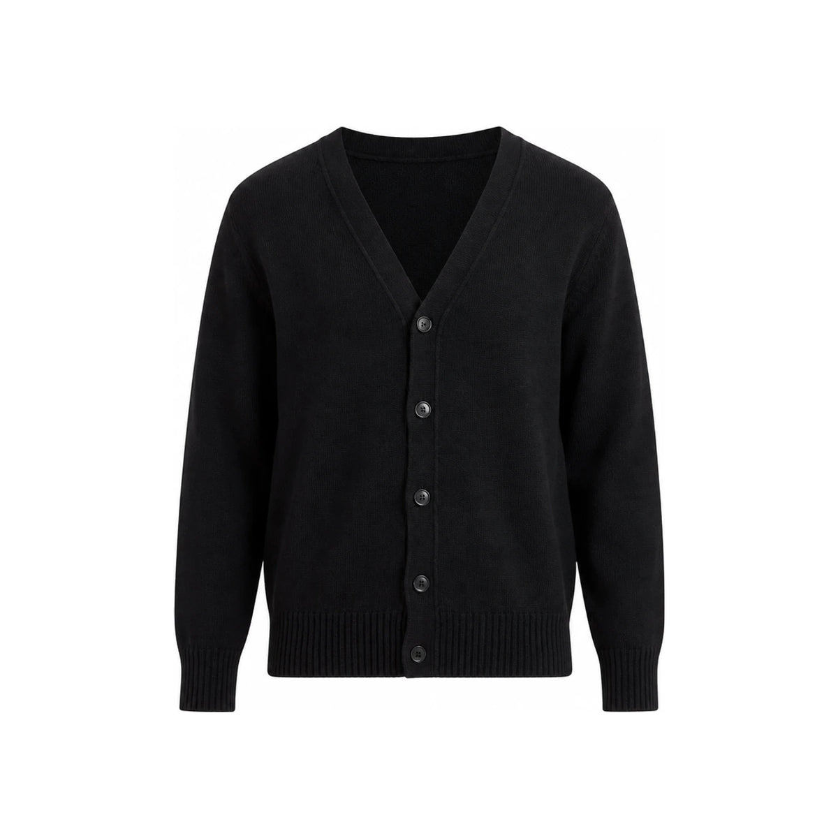 AMI Black Knit Cardigan for Men