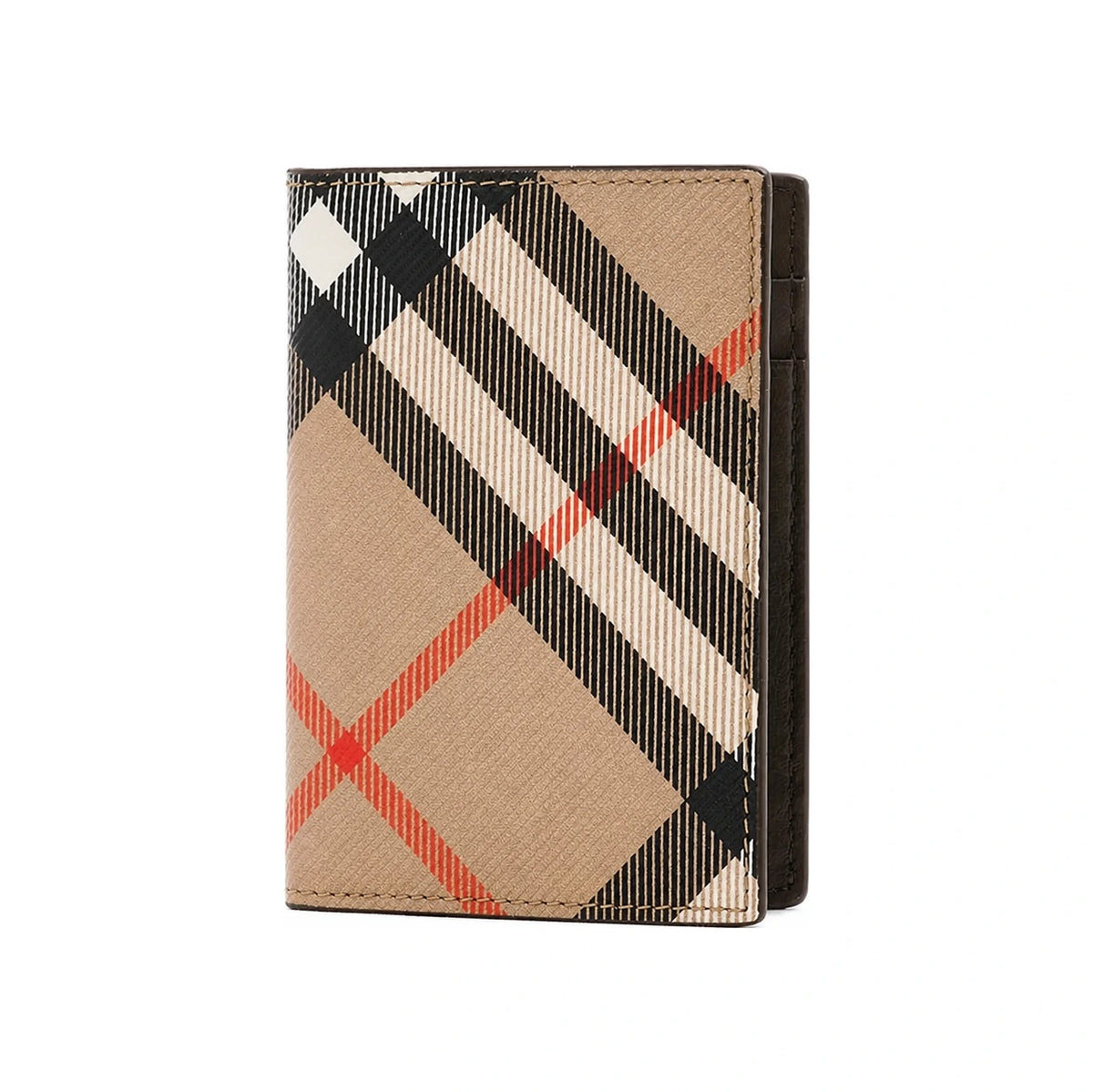 BURBERRY Men’s Check Folding Card Holder Wallet