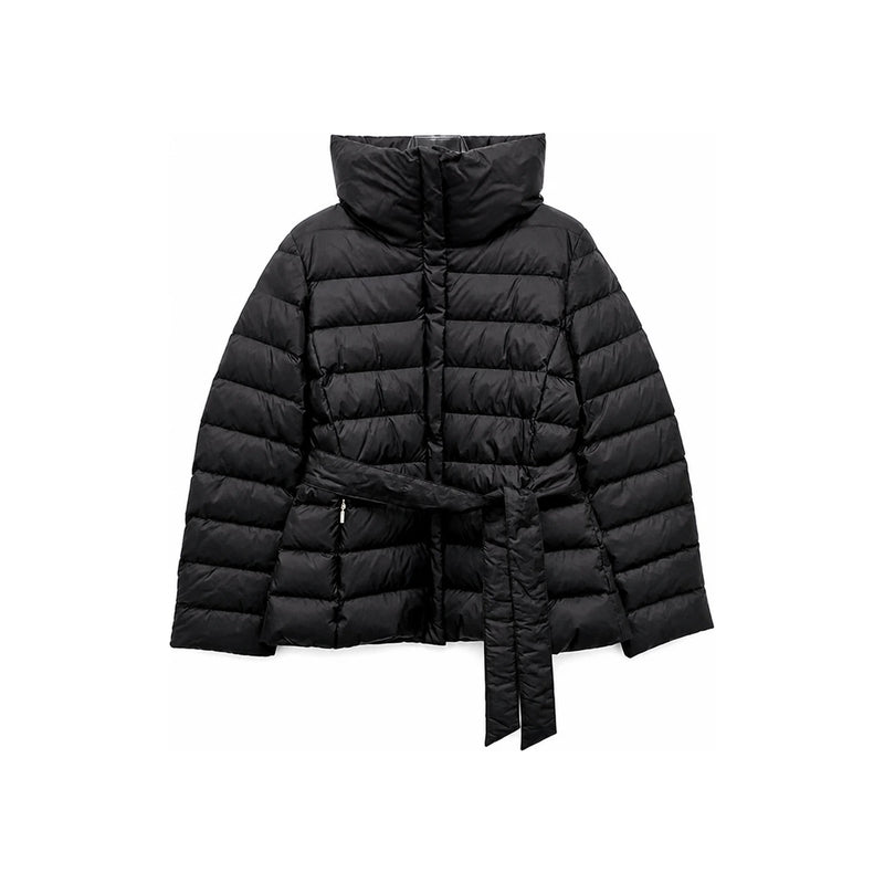 Max Mara Quilted Belted Puffer Jacket Black Women’s