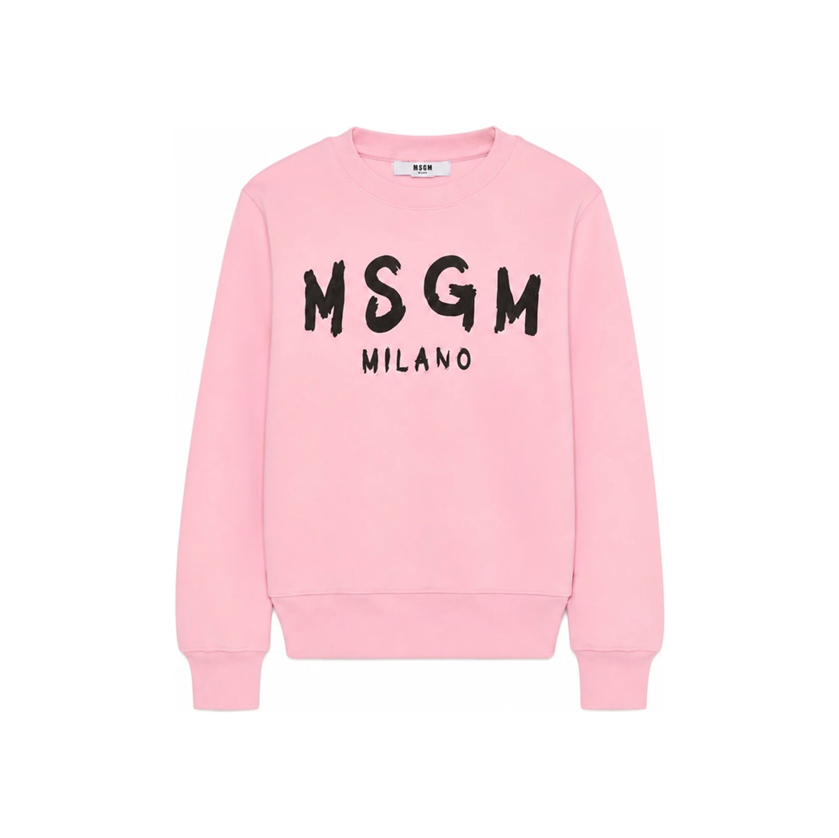 MSGM Kids Logo Print Fleece Sweatshirt Pink F6MSJUSW009 MS090