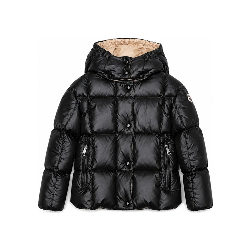 Moncler Women’s PARANA Logo Patch Hooded Puffer Jacket Black 1A00040 597Z8 992