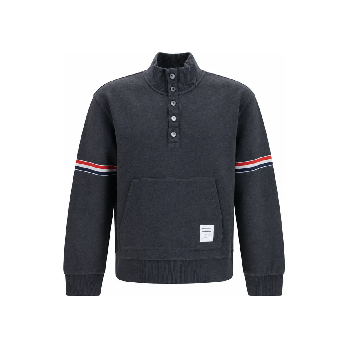 THOM BROWNE Grey Cotton Crewneck Sweatshirt for Men