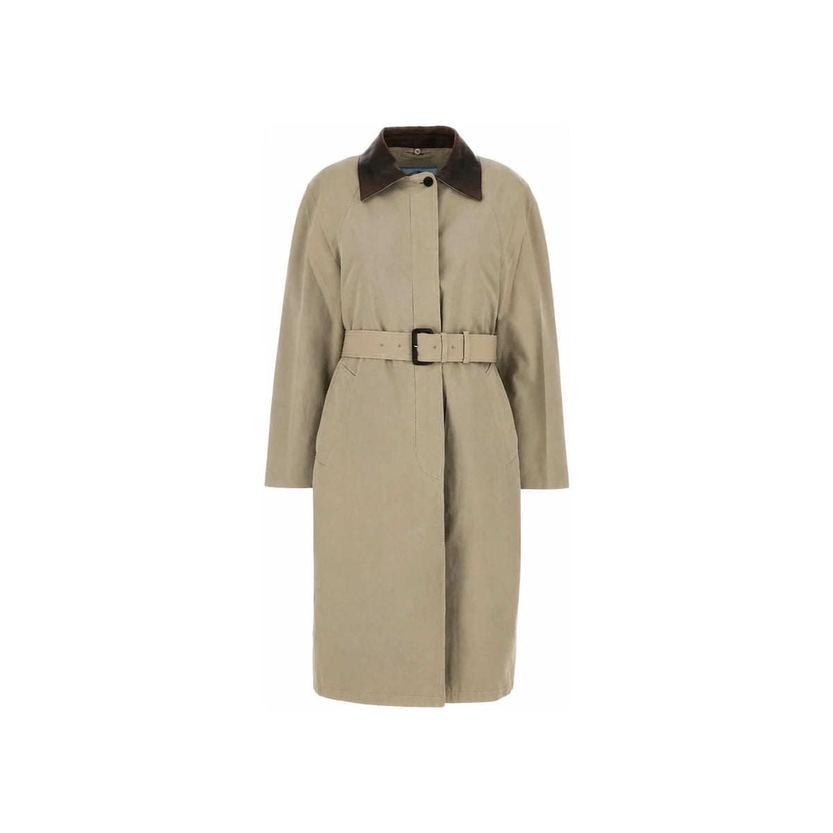 PRADA Beige Double-Breasted Trench Coat