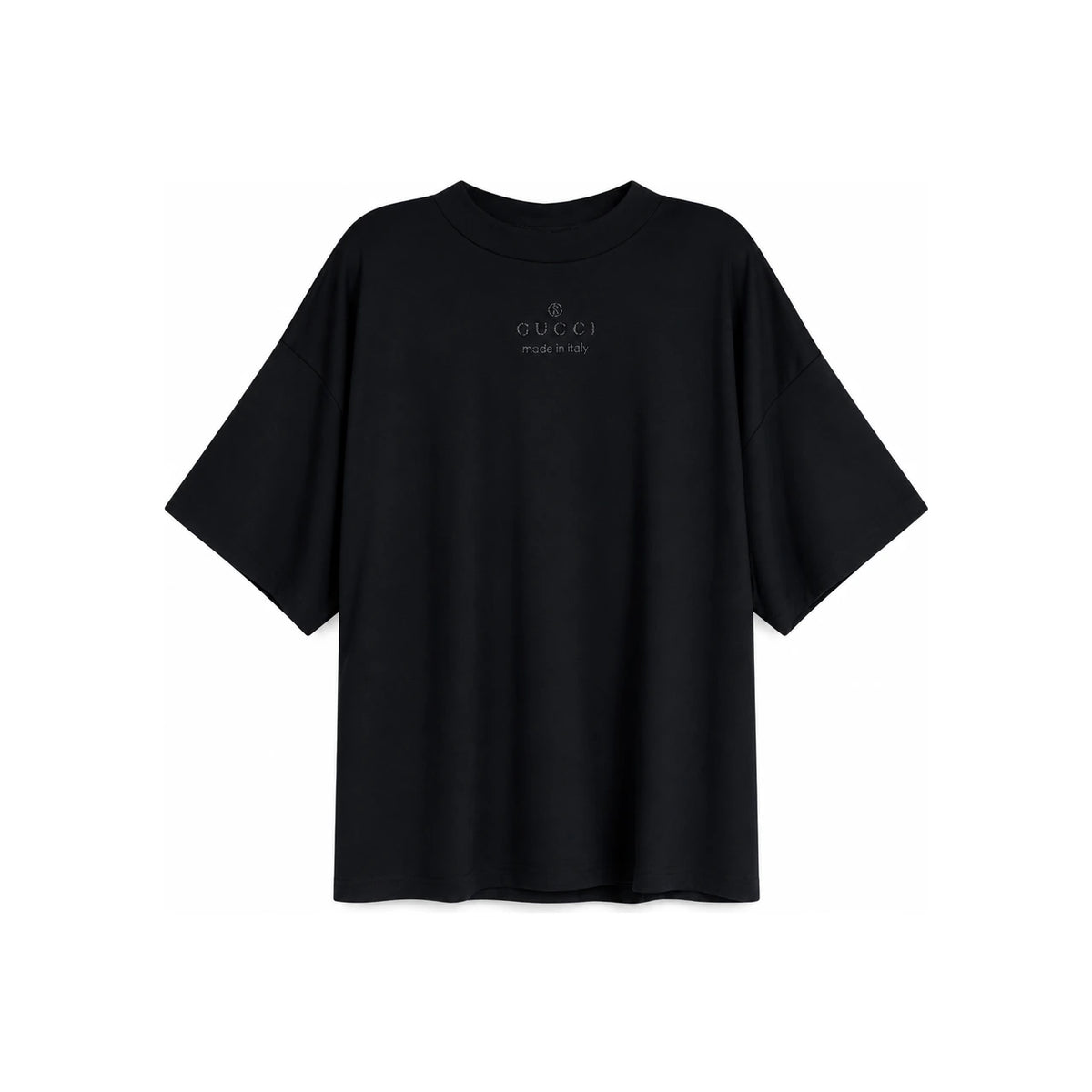 GUCCI Black Cotton Short Sleeve T-Shirt