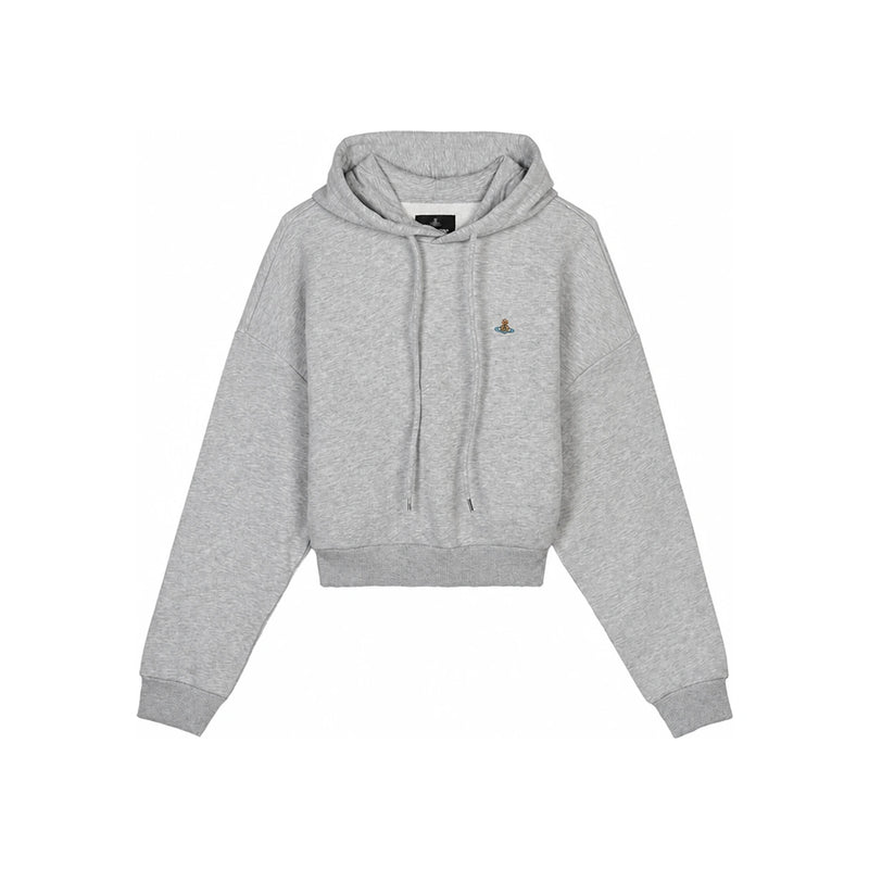 Vivienne Westwood Women’s Cropped Boxy Hoodie Black Cotton