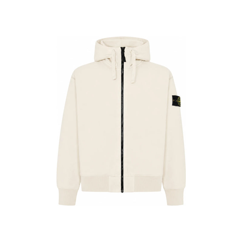 STONE ISLAND Organic Cotton Fleece Zipper Hoodie for Wome L2S15 6100009 S0051 V0