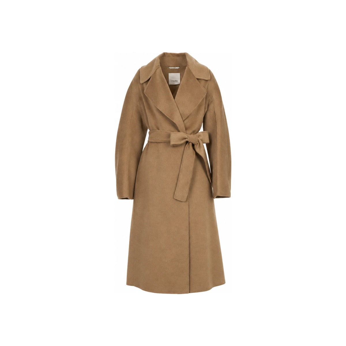 Max Mara Aris Wool Blend Long Coat Ivory