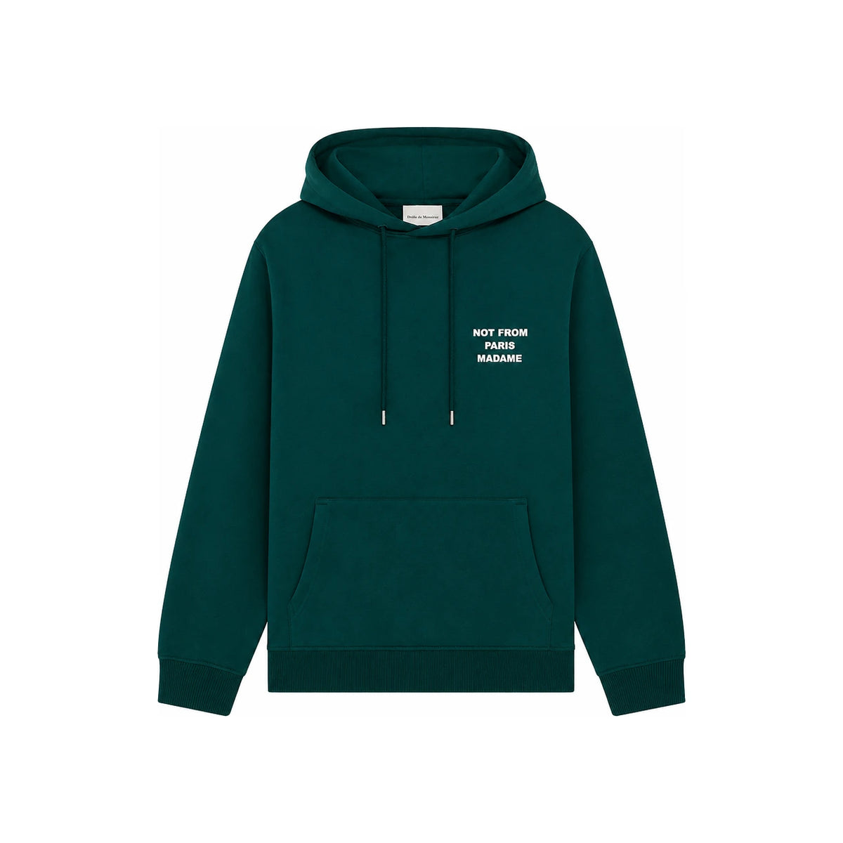 DROLE DE MONSIEUR Dark Green Cotton Hoodie PERMHO162 CO129 DGN DGN