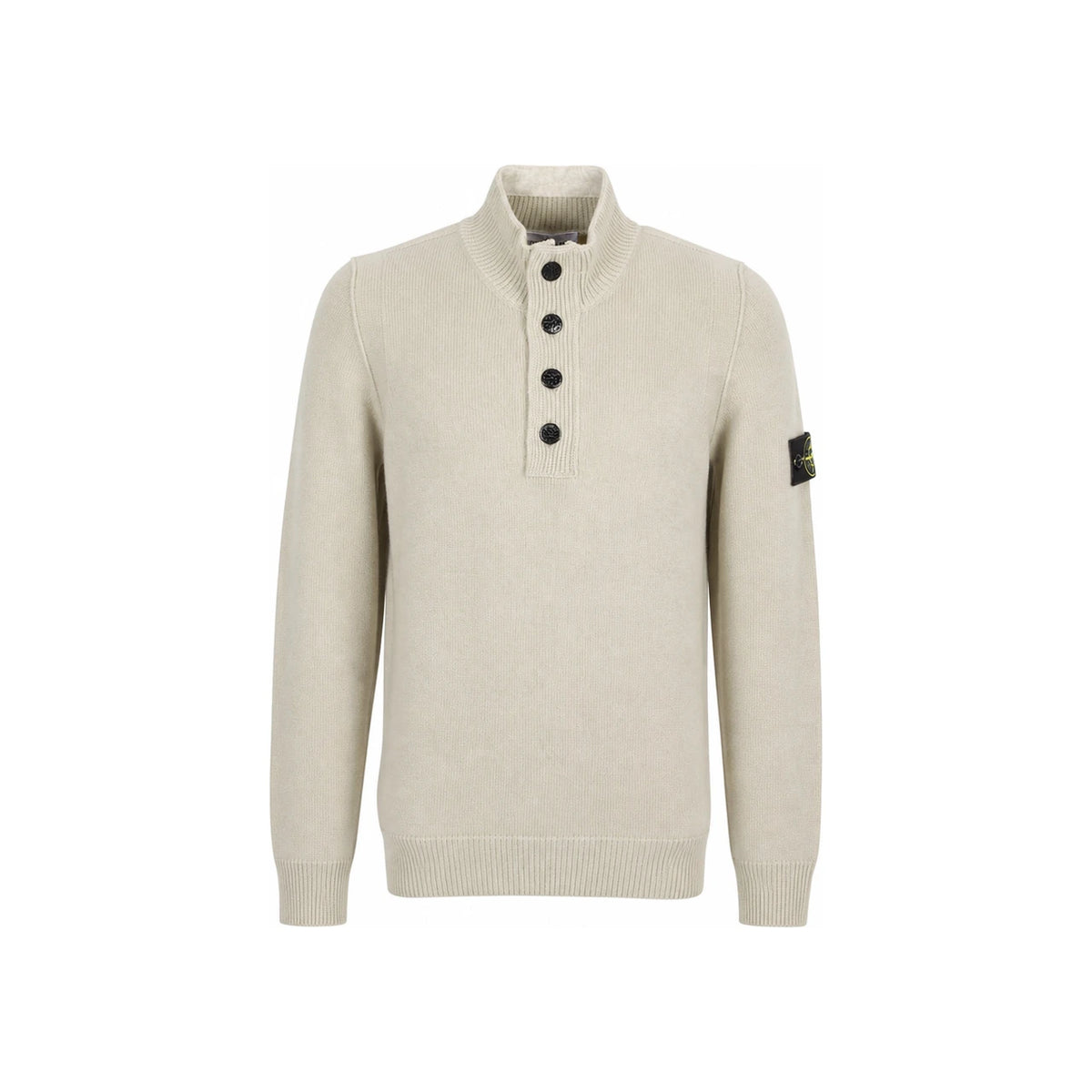 STONE ISLAND Lambswool Half-Zip Turtleneck Sweater Men Navy