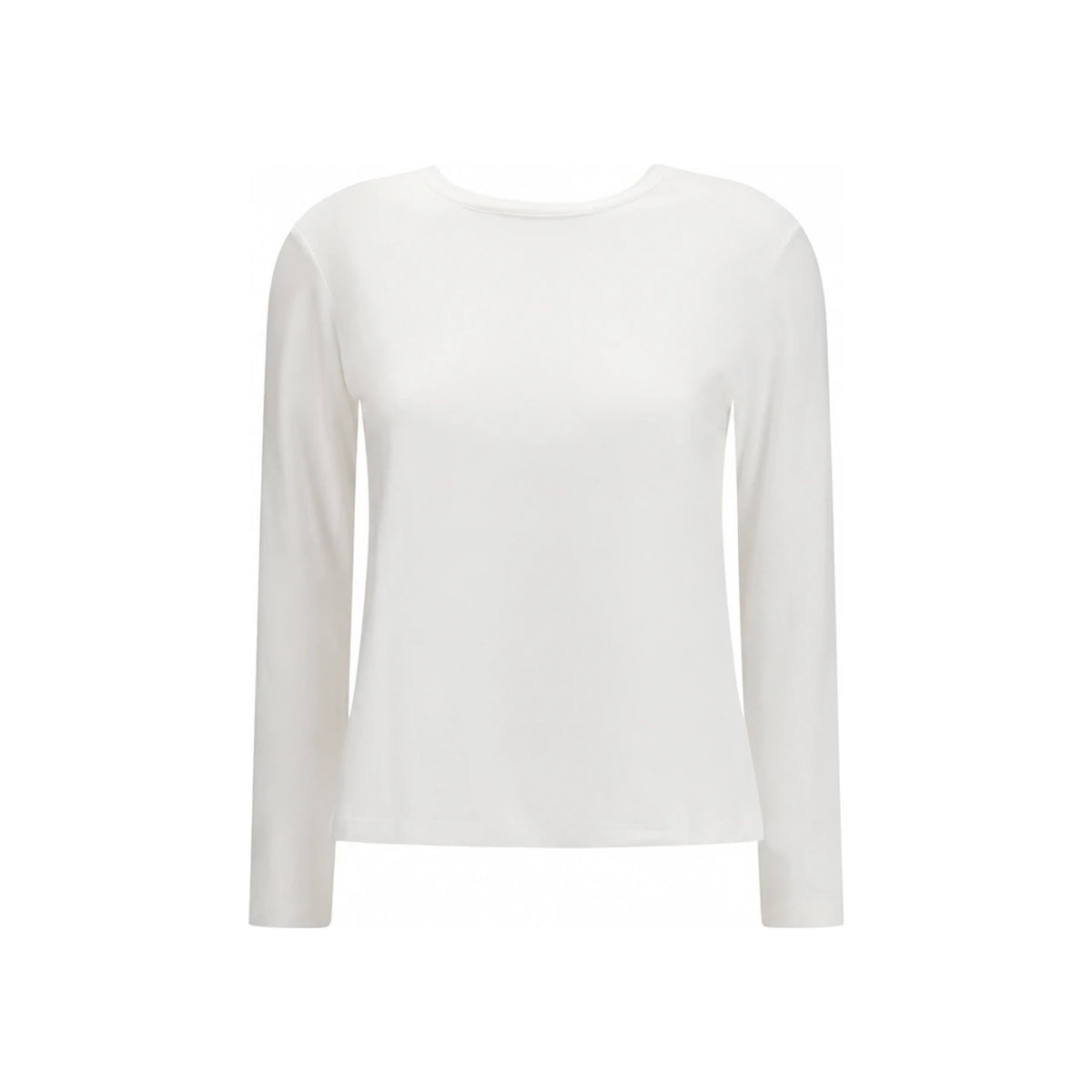 Max Mara Logo Embroidered White Cotton T-Shirt 262997 6021