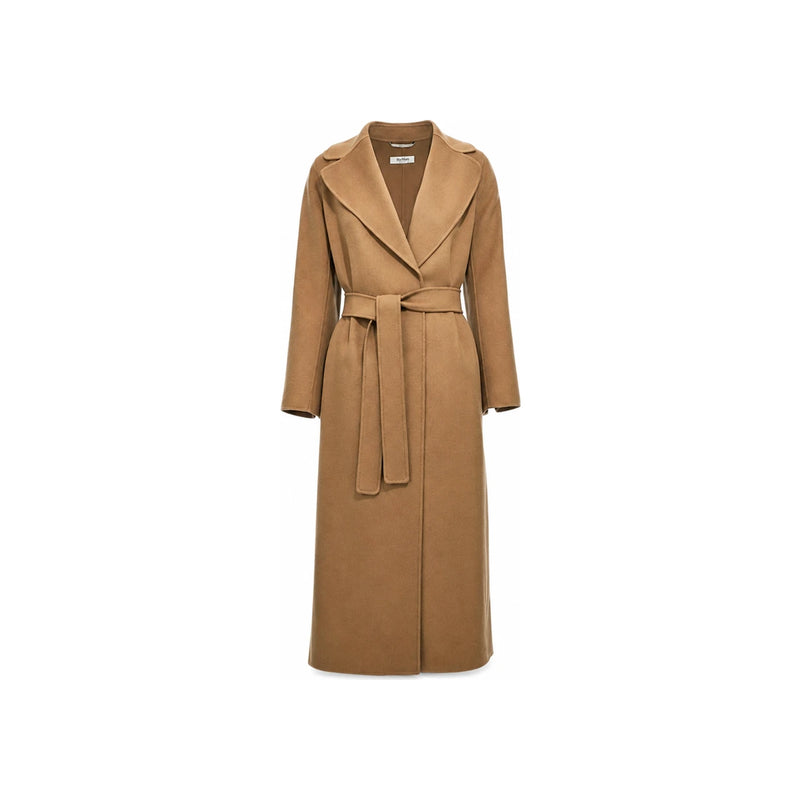 Max Mara Belted Long Wool Coat Camel 262901 6073
