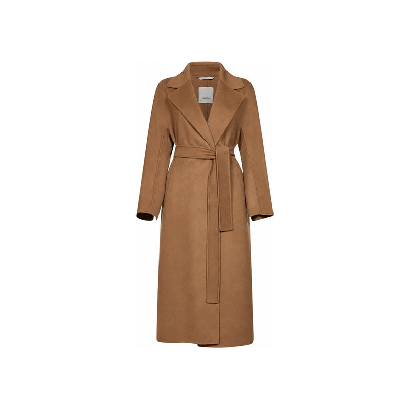Max Mara Belted Wool Coat Hazel Brown 262901 6121