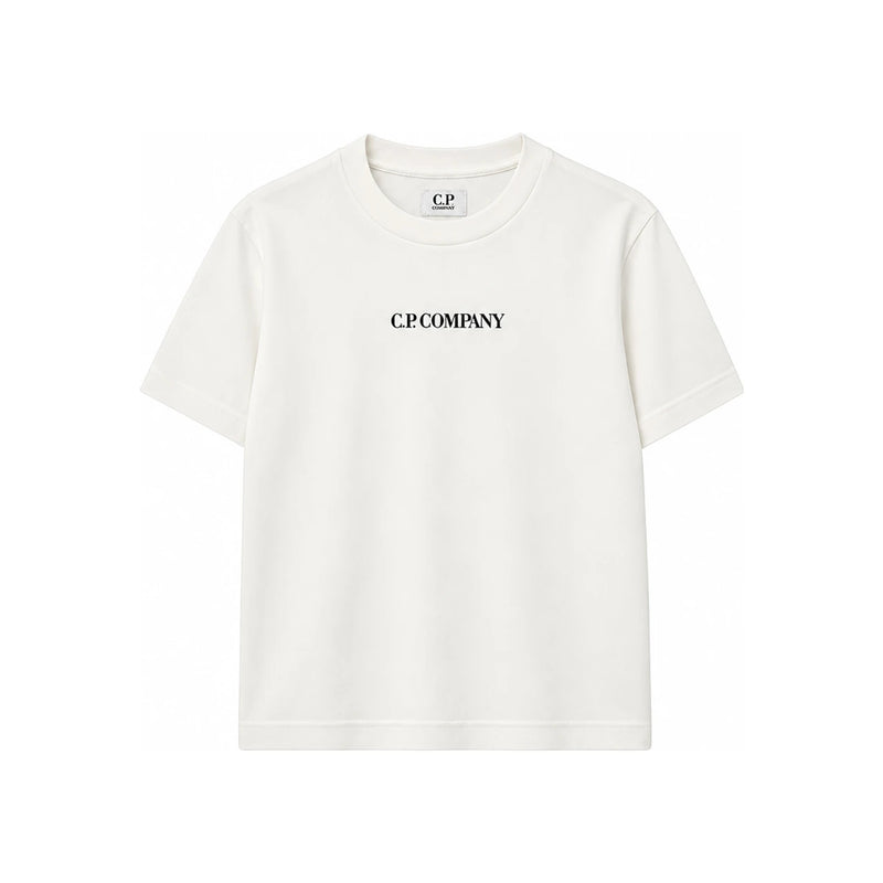 CP Company Kids Women Logo Print Short Sleeve T-Shirt Bla 21CKTS003C 00LAA17 999