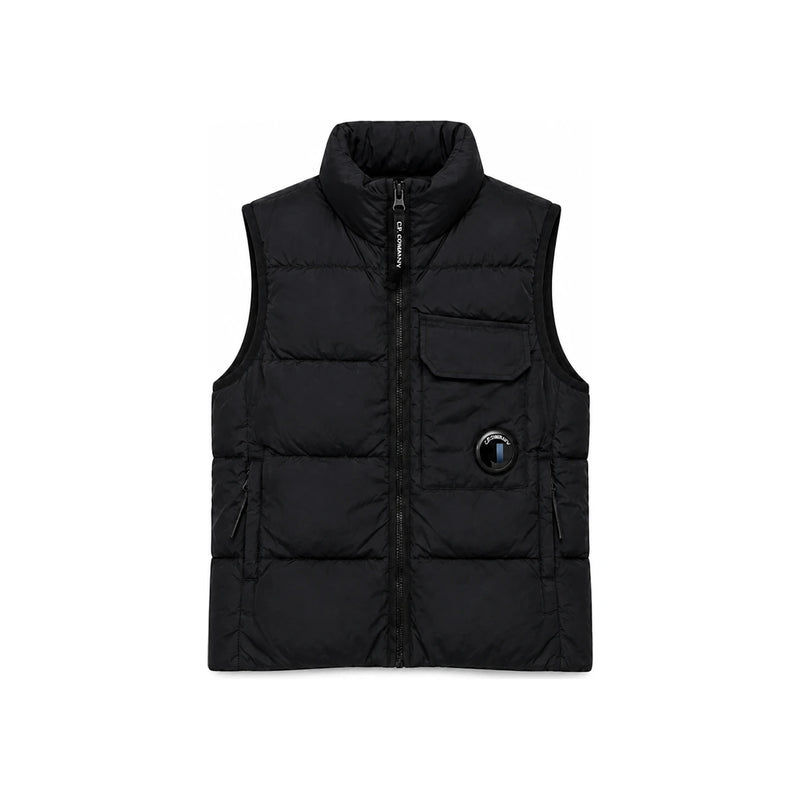 CP Company Women Chrome-R Lens Badge Down Puffer Vest Bla 21CKVE085C 00L3C00 999