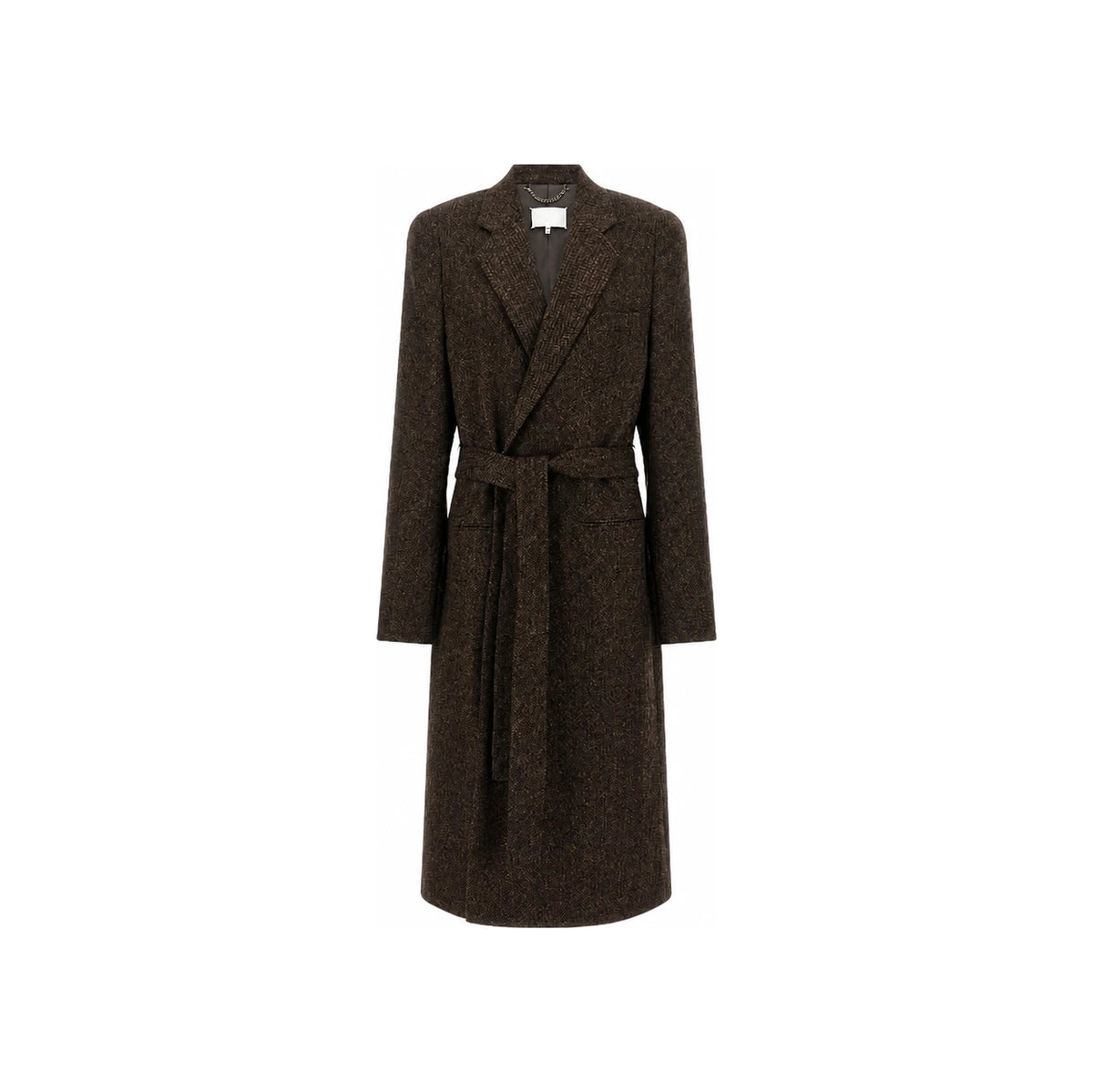 Maison Margiela Black Wool Blend Overcoat Men