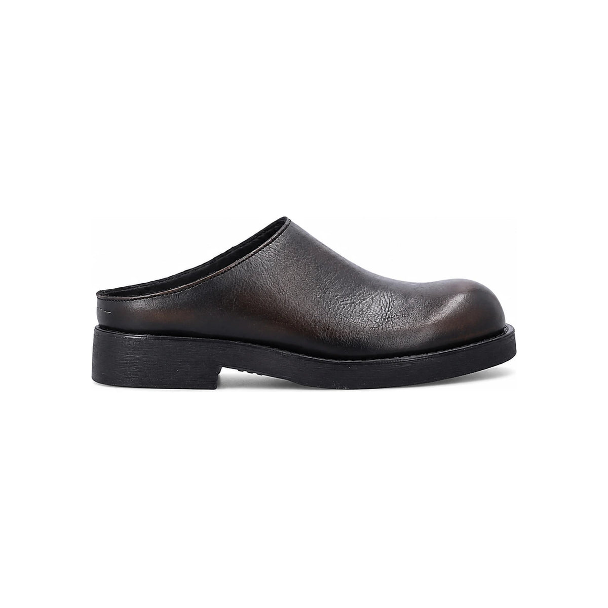 Maison Margiela Black Leather Ballet Flat Shoes