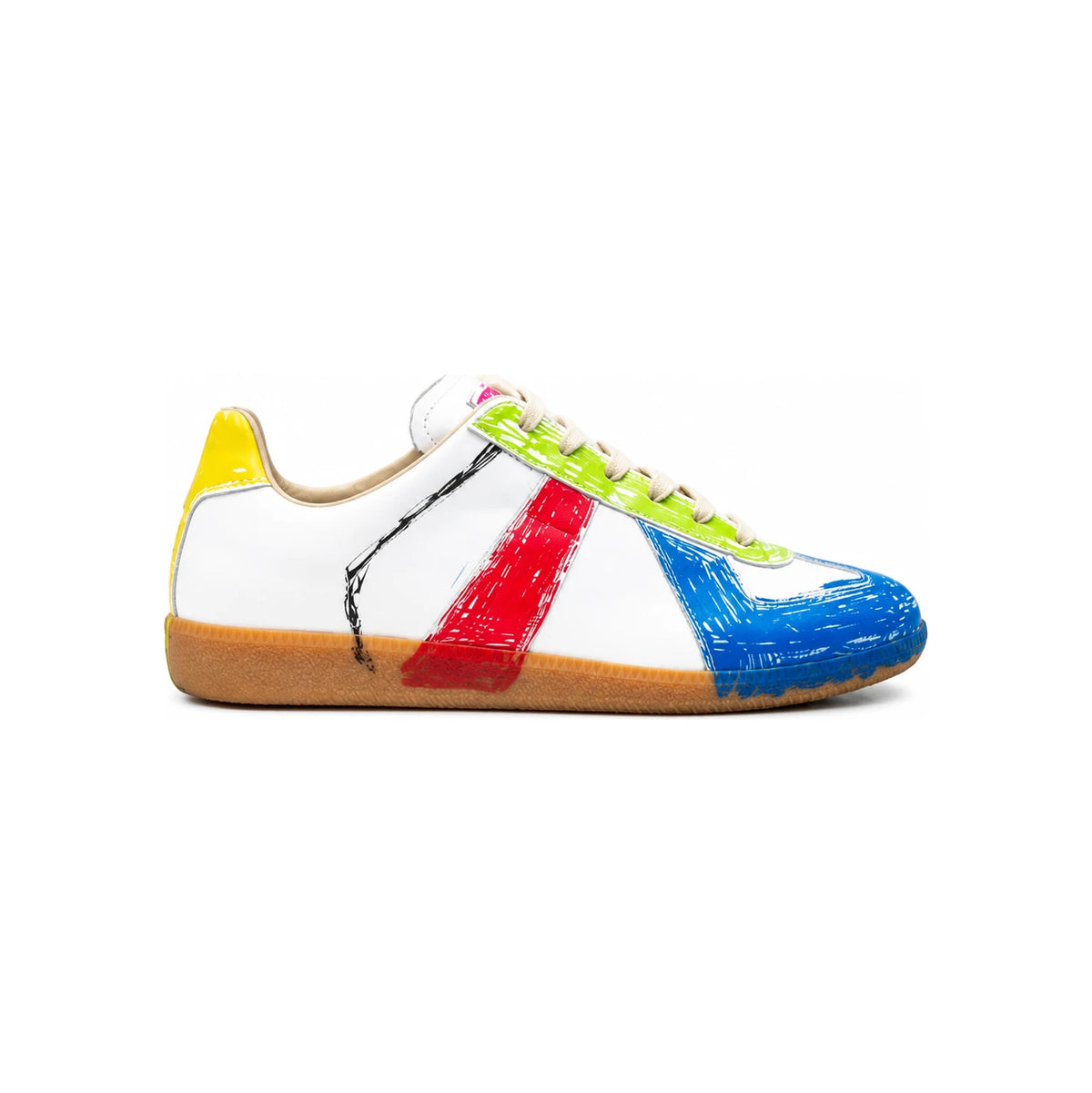 Maison Margiela White Leather Low-Top Sneakers