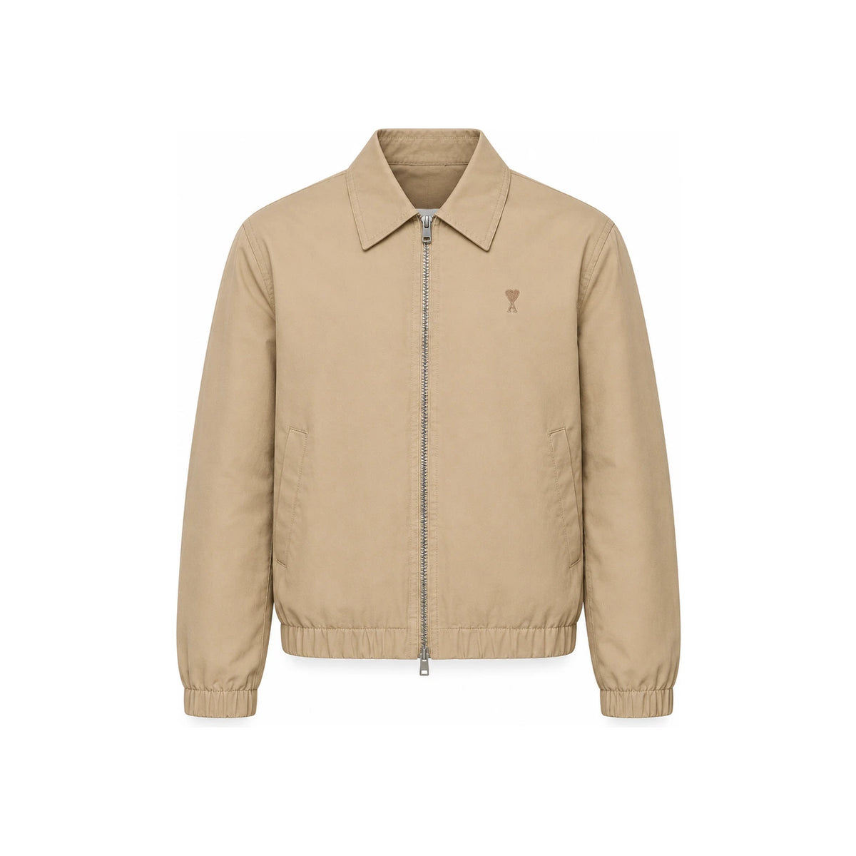 AMI Wool Ami de Coeur Puffer Jacket HJK830 CO0132 A184 BEIGE MASTIC DOM