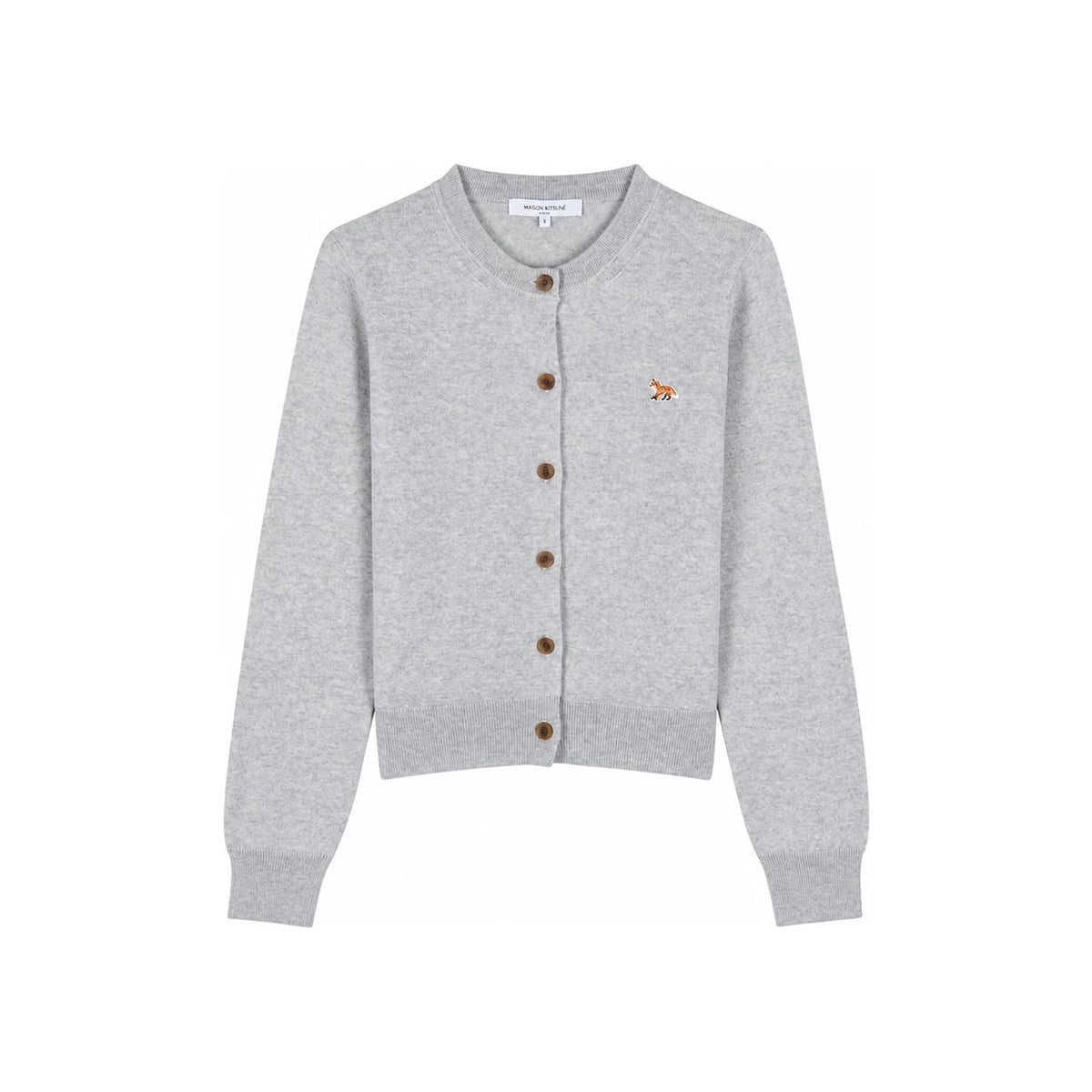 Maison Kitsune Baby Fox Wool Cardigan Women’s Beige