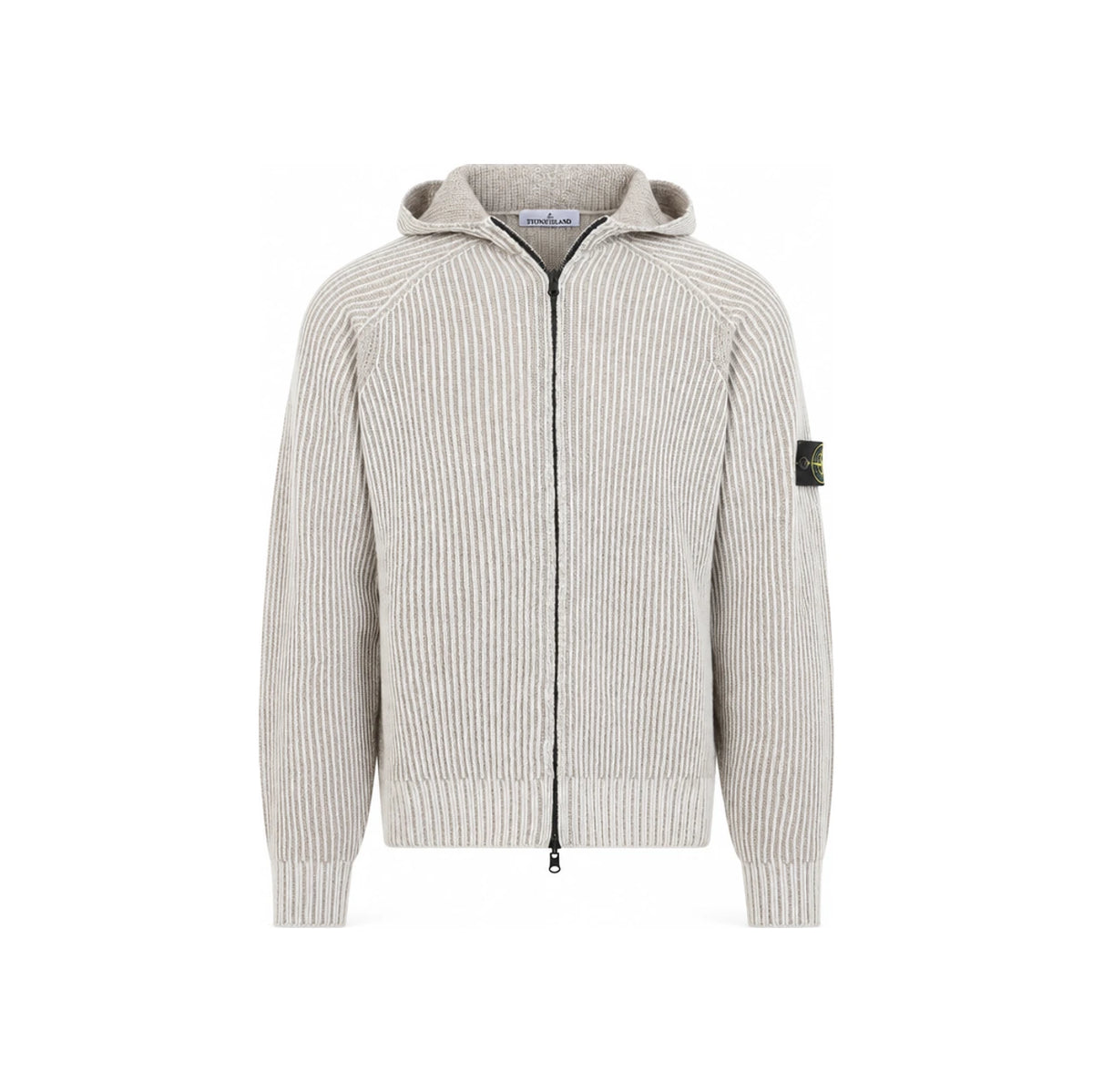 STONE ISLAND Black Cotton Pullover Hoodie for Men