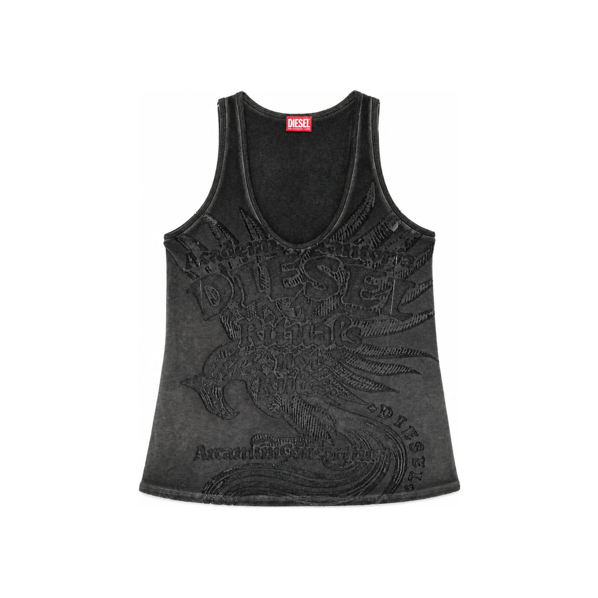 DIESEL Cotton Tank Top Sleeveless Shirt White