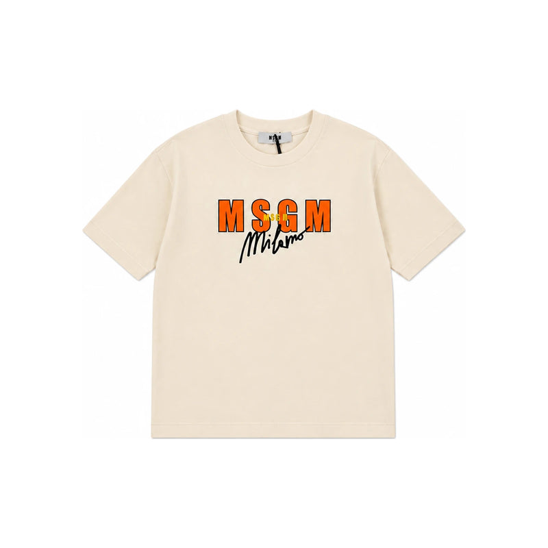 MSGM Women Kids Logo Embroidered Printed Short Sleeve T-Shirt Bl F6MSJBTH282 110