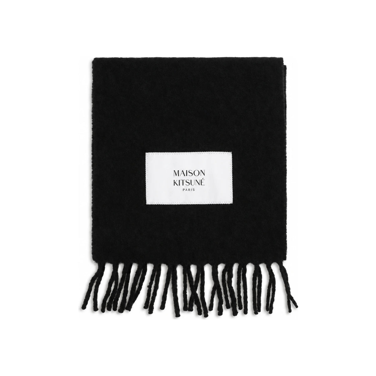 Maison Kitsune Wool Scarf Gray Men’s Scarf