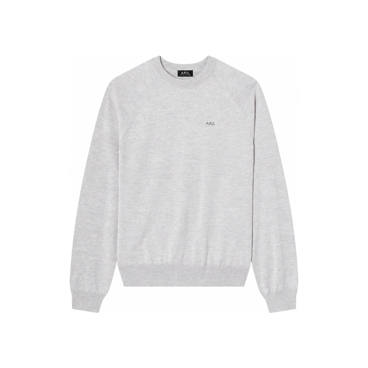 A.P.C. Men's Knitwear Top Black Sweater H23480 PLB GREY DOM