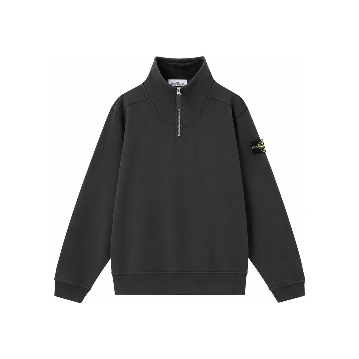 STONE ISLAND Lead Gray Long Sleeve Sweatshirt