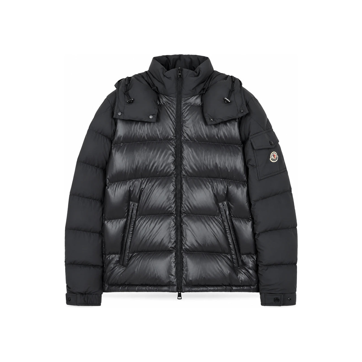 Moncler Maya Hooded Down Jacket Dark Gray Men