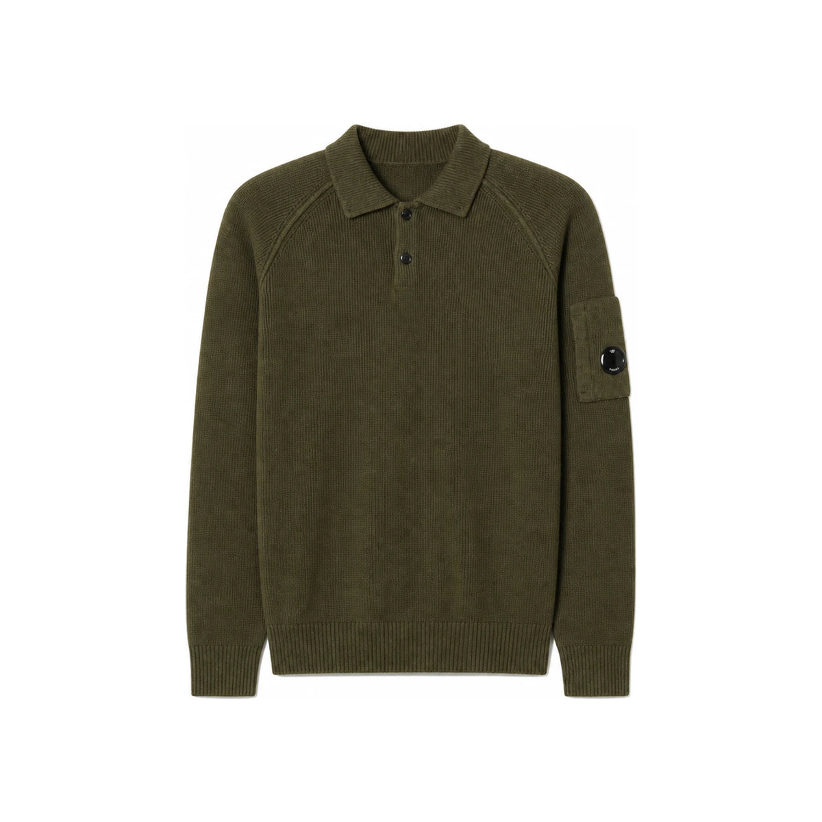 CP Company Logo Patch Collar Knit Sweater for Men 21CMKN198A 999