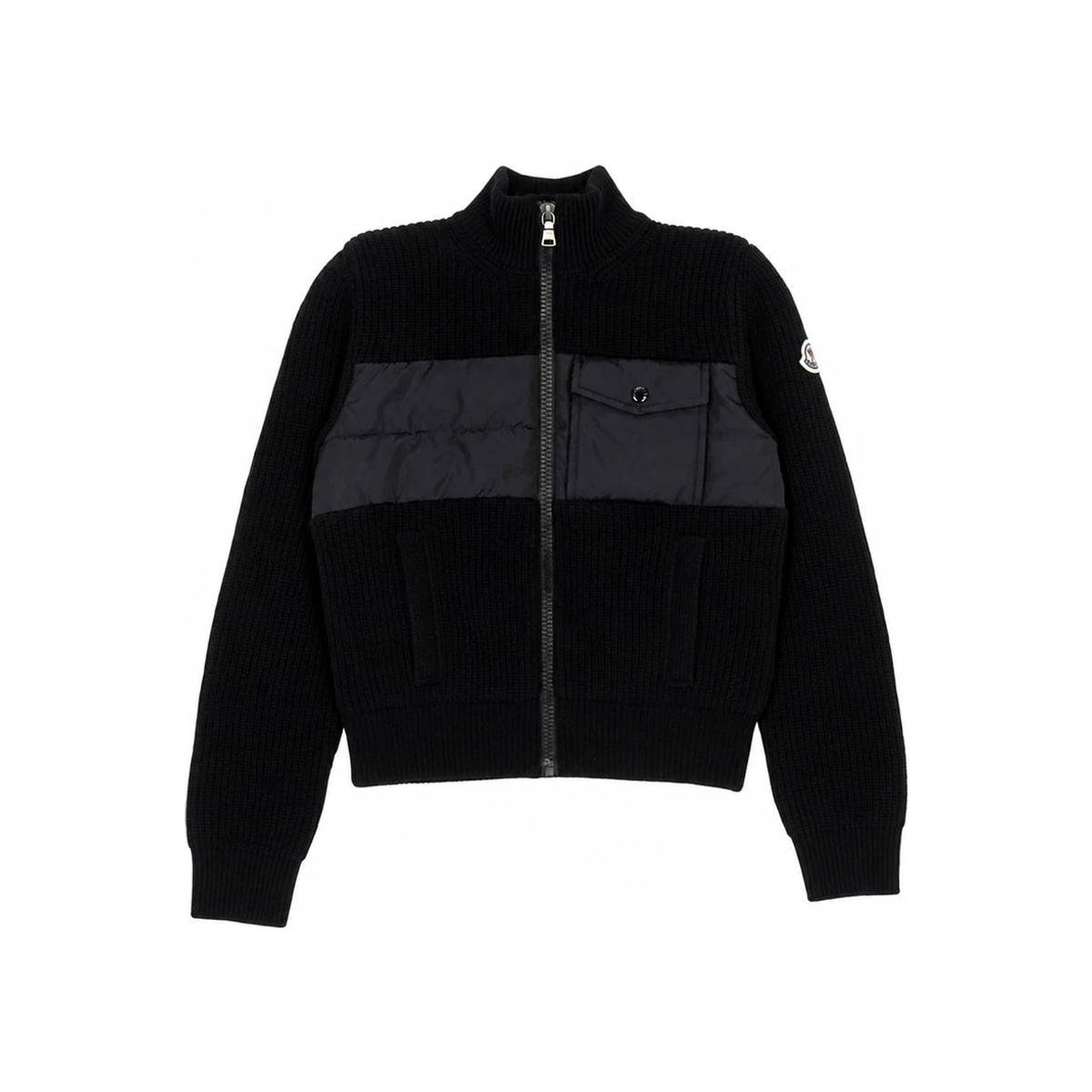 Moncler Kids Padded Zip Cardigan Black Adult Wearable