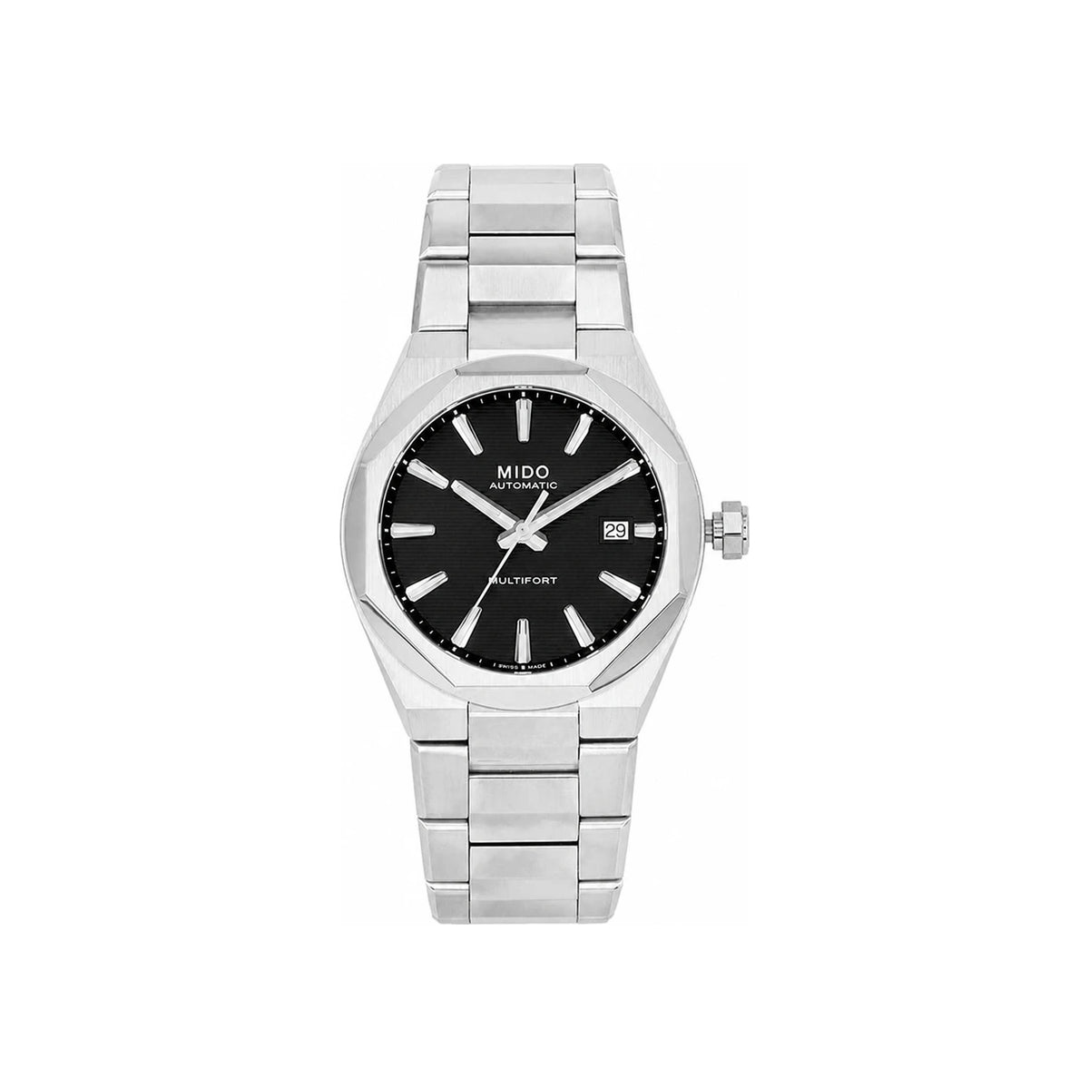 MIDO Black Dial Stainless Steel Mido Multifort 8 One-Crown Me M055 507 11 051 00