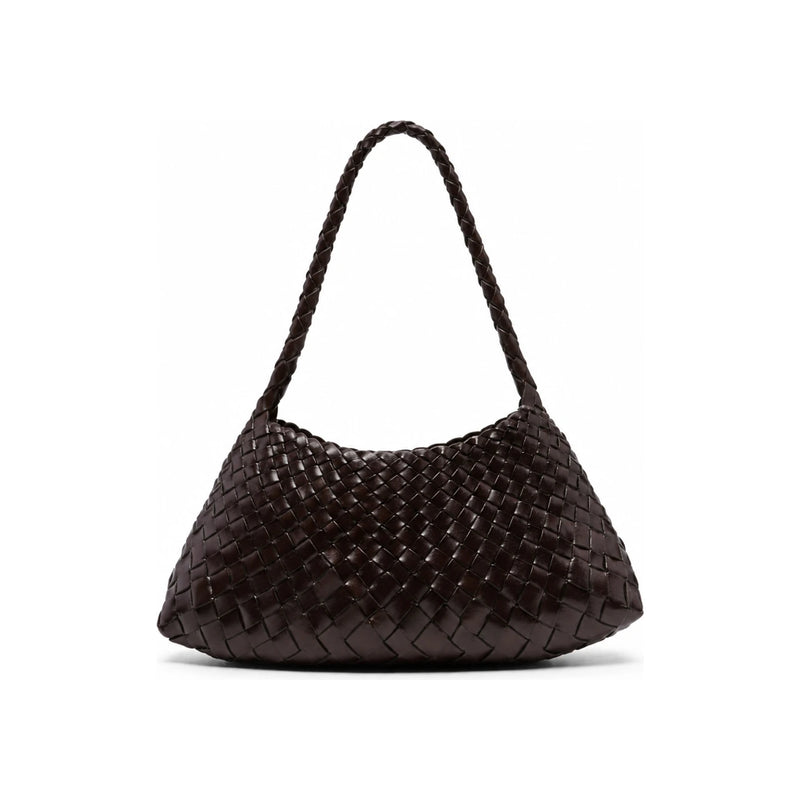 Dragon Diffusion Dark Brown Woven Leather Rosanna Tote Bag