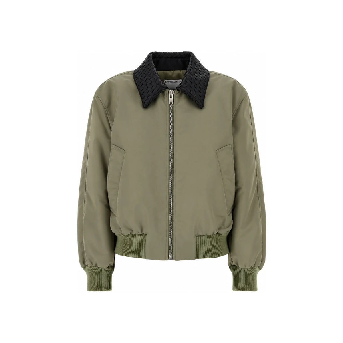 Bottega Veneta Black Nylon Bomber Jacket