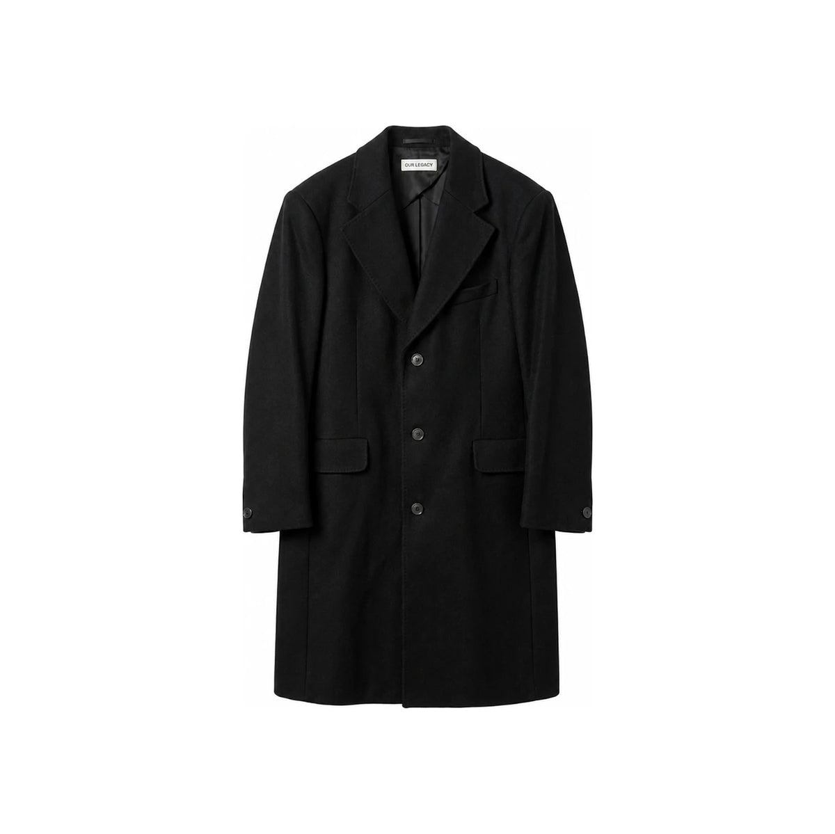 OUR LEGACY Black Dolphin Coat Men M4201DB