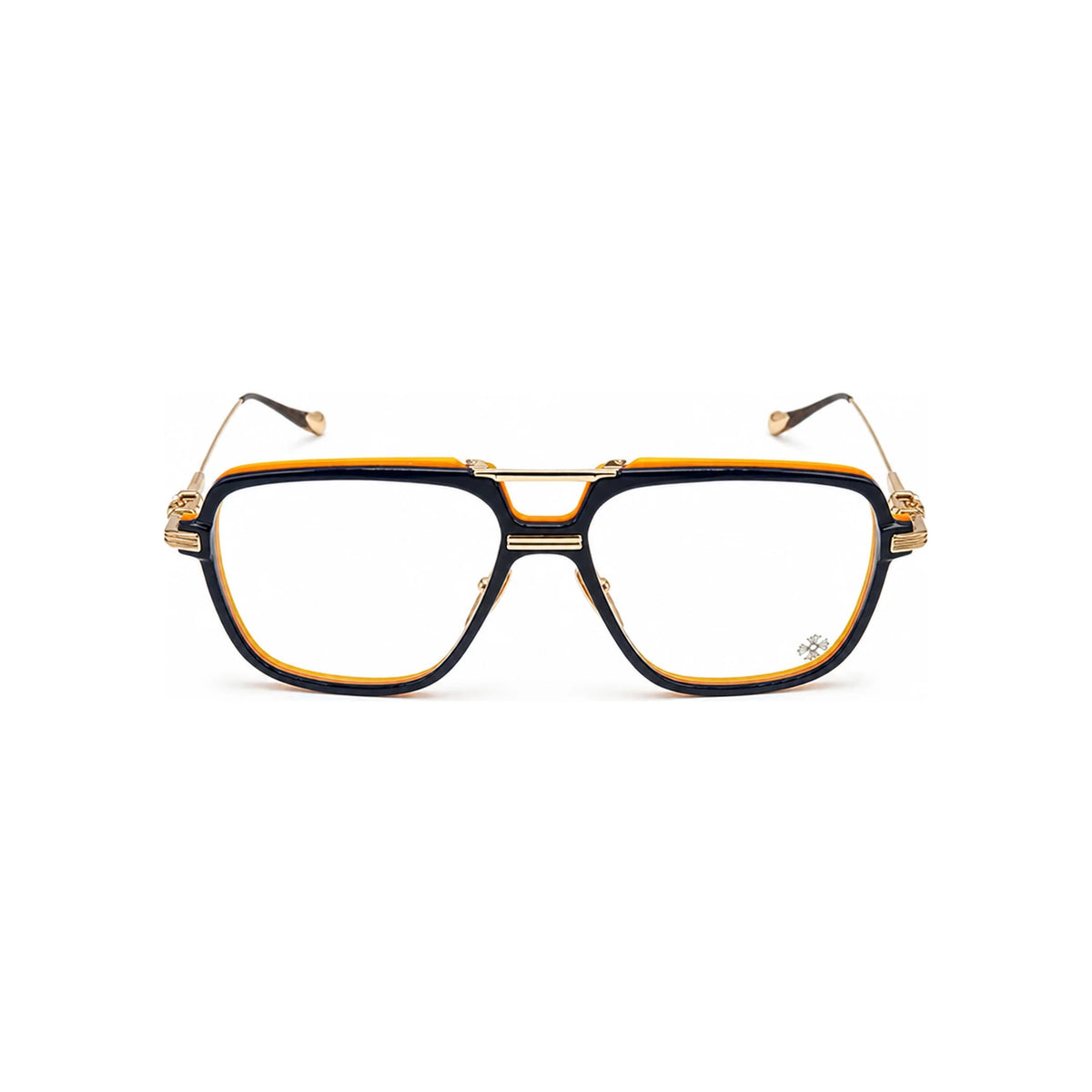 Chrome Hearts Navy Multi-Color Gold Detail Eyeglasses Unisex