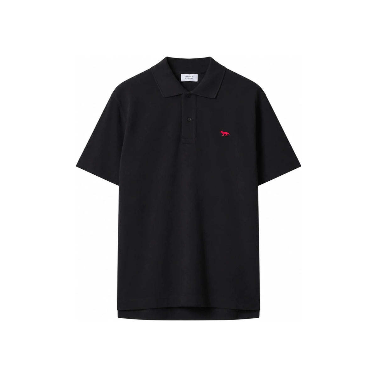 Maison Kitsune Cotton Short Sleeve Polo Shirt White Men