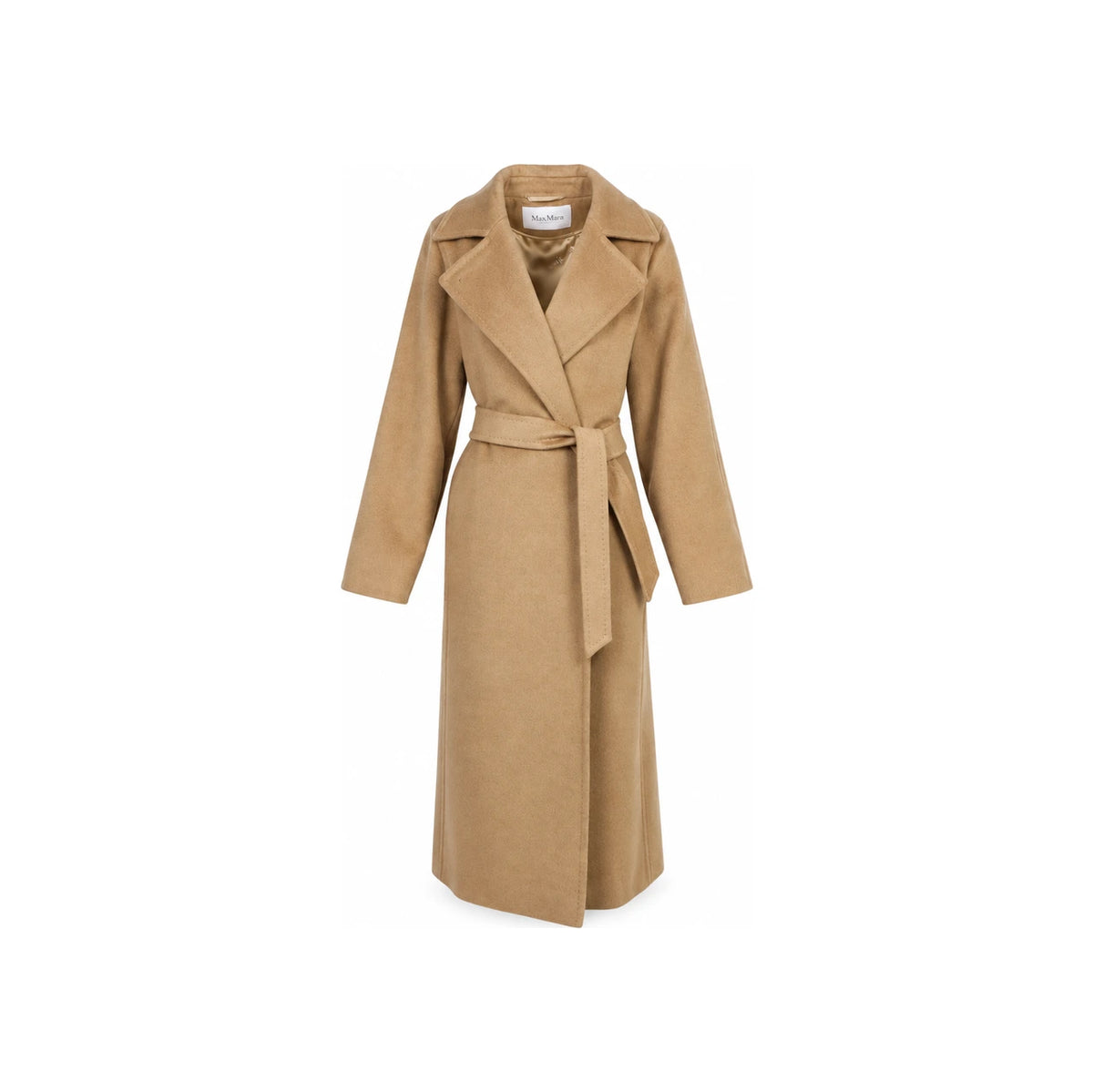 Max Mara Manuela Wrap Wool Cashmere Coat Ivory