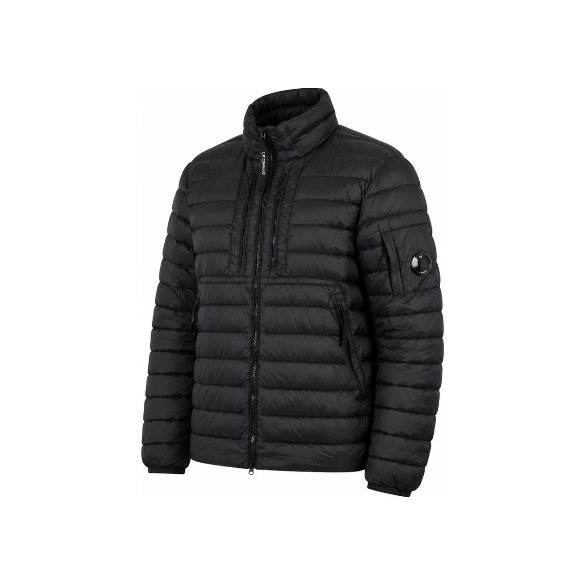 CP Company Black Nylon Zip-Up Jacket fo 21CMOW022A 110416A 888 TOTAL ECLIPSE DOM