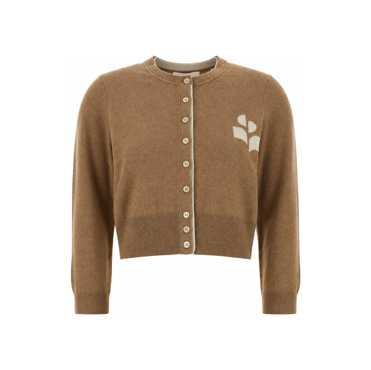 Isabel Marant Wool Knit Cardigan for W CA0163FA D1L16E CMLG CAMEL LIGHT GREY DOM
