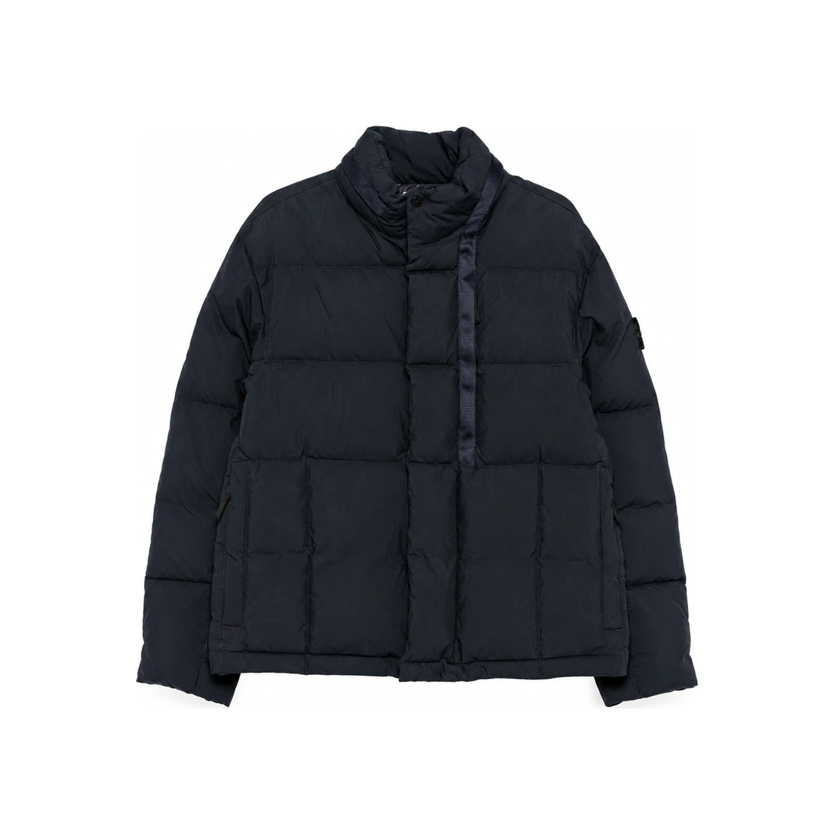 STONE ISLAND Cotton Nylon Tela Down Jacket 4100046 S0462 V0020 NAVY BLUE DOM