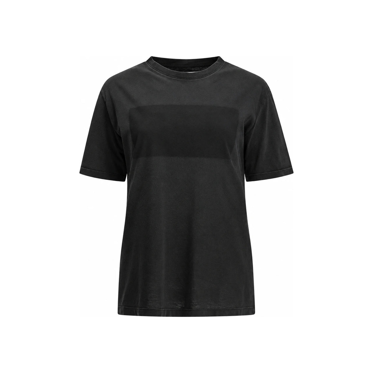 Maison Margiela Tonal Patch Cotton Jersey T-Shirt Black
