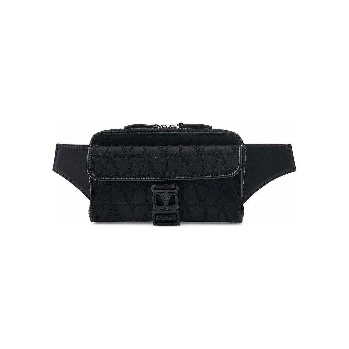 VALENTINO Nylon Iconography Belt Bag Black Unisex Crossbody