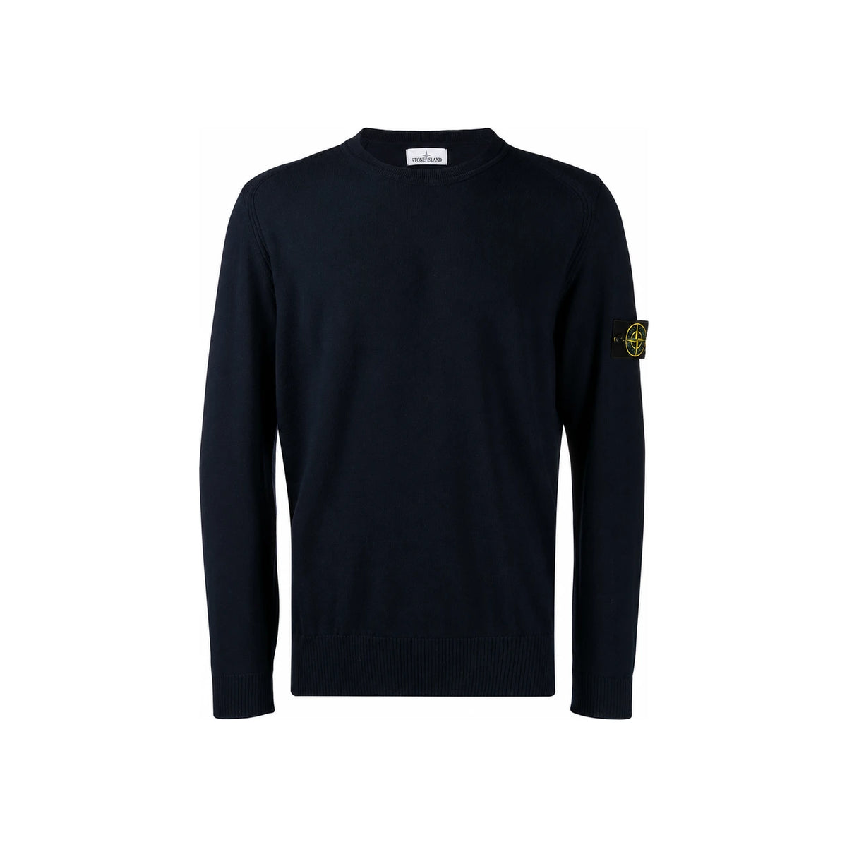 STONE ISLAND Anniversary Patch Navy Crewneck Knit Sweater